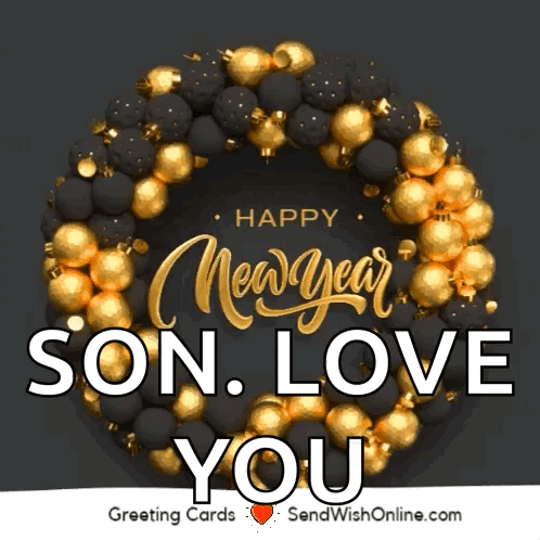 Happy New Year Card for Son Loves You
