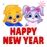 Happy New Year Celebration Sticker GIF