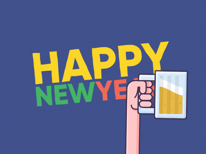 Happy New Year Cheers! GIF