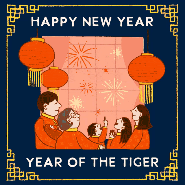 Happy New Year Chinese Tiger GIF