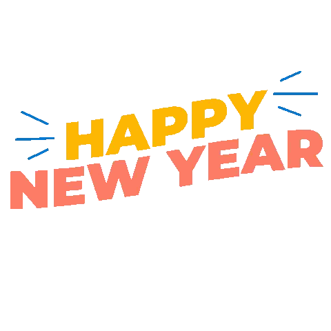 Happy New Year Colorful Sticker