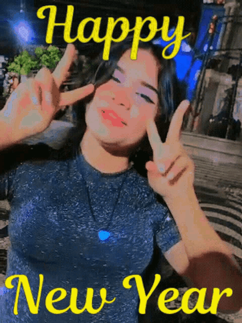 Happy New Year Cute Girl GIF