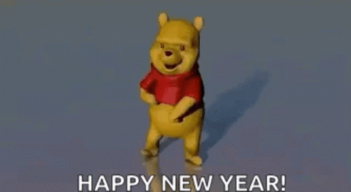 Happy New Year Dancing Winnie The Pooh GIF