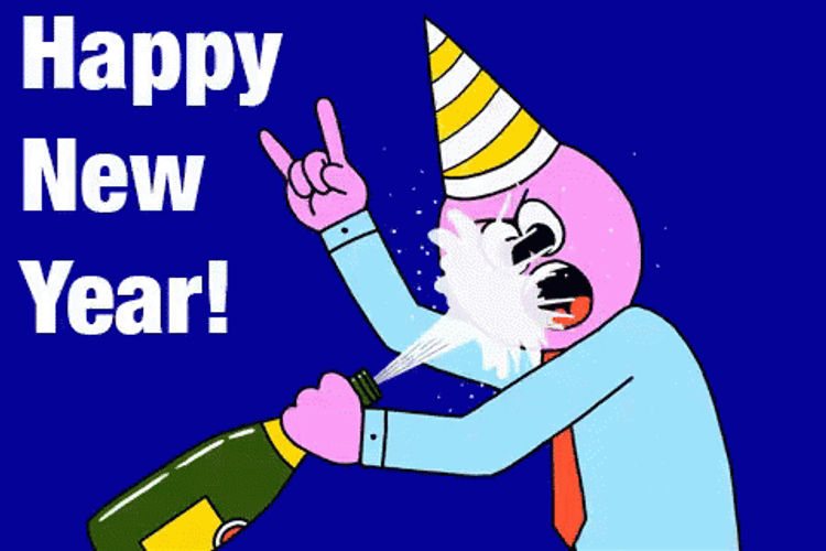 Happy New Year Drinking Session GIF 