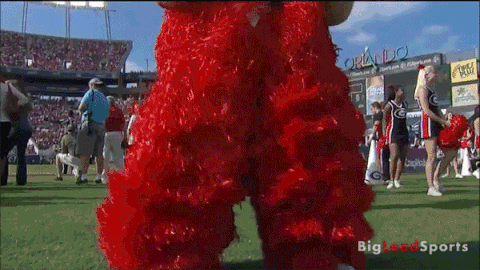 Happy New Year Hairy Mascot Football GIF