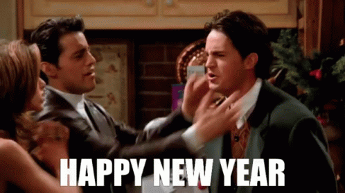 Happy New Year Meme Kiss Awkward GIF