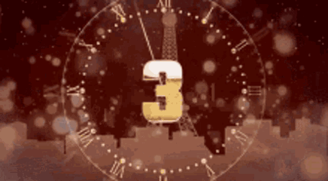 Happy New Year Paris 2020 Countdown Clock GIF
