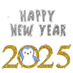 Happy New Year Penguin 2025