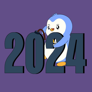 Happy New Year Penguin 2025
