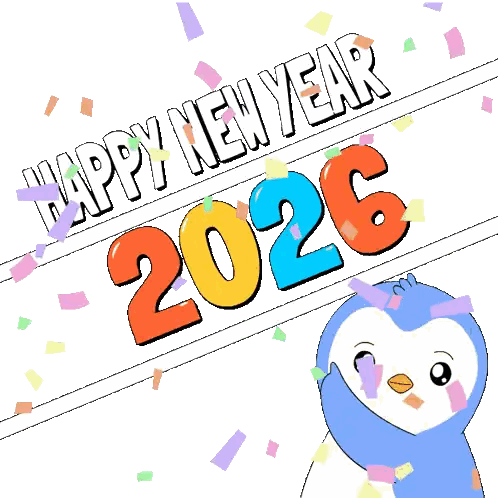 Happy New Year Penguin Card