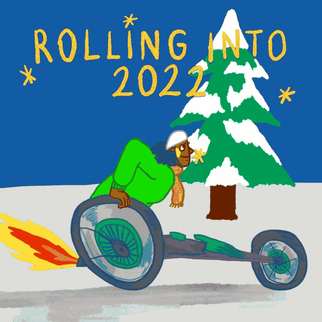Happy New Year Rolling Into 2022 GIF