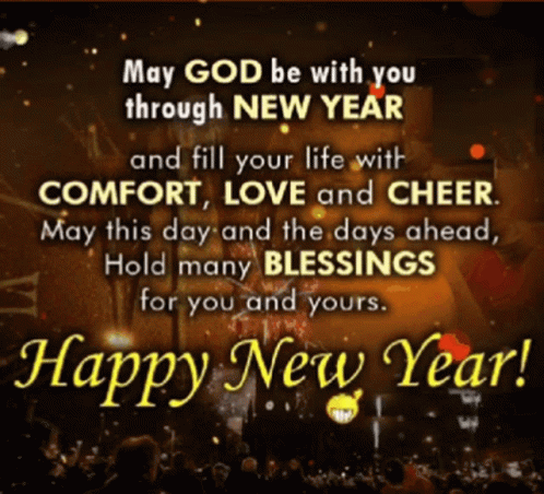 Happy New Year Wishes Comfort Love And Cheer GIF