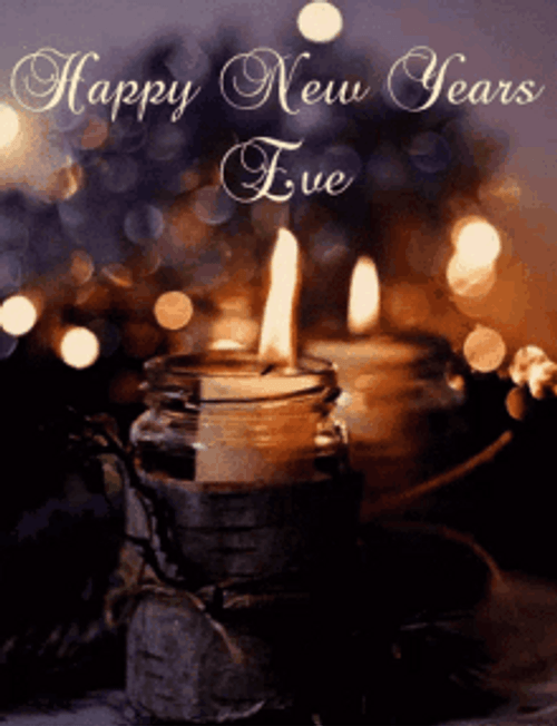 Happy New Years Eve Party Fireworks Animation GIF