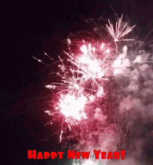 Happy New Years Eve Sparkling Fireworks GIF