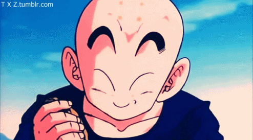 Happy Nodding Krillin Gok GIF