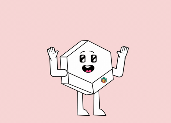 Happy November 1St Cute Hexagon Waving GIF