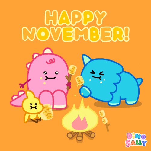 Happy November 1St Dino Sally Characters GIF
