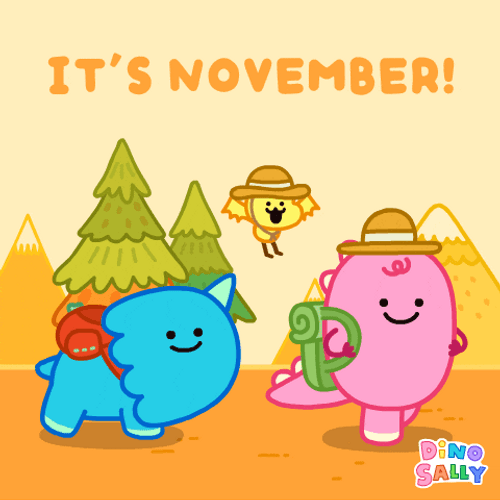 Happy November 1St Dinoy Sally And Friends GIF