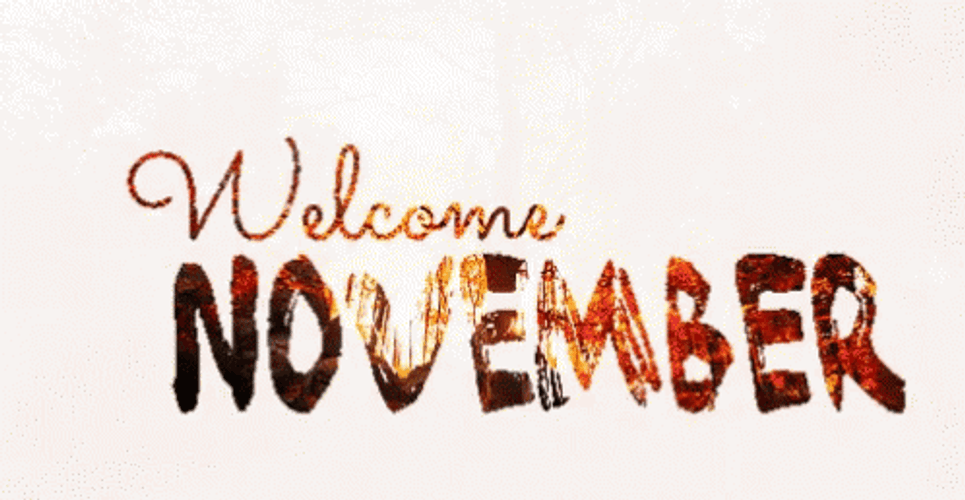 Happy November 1St Welcome Animated Words GIF
