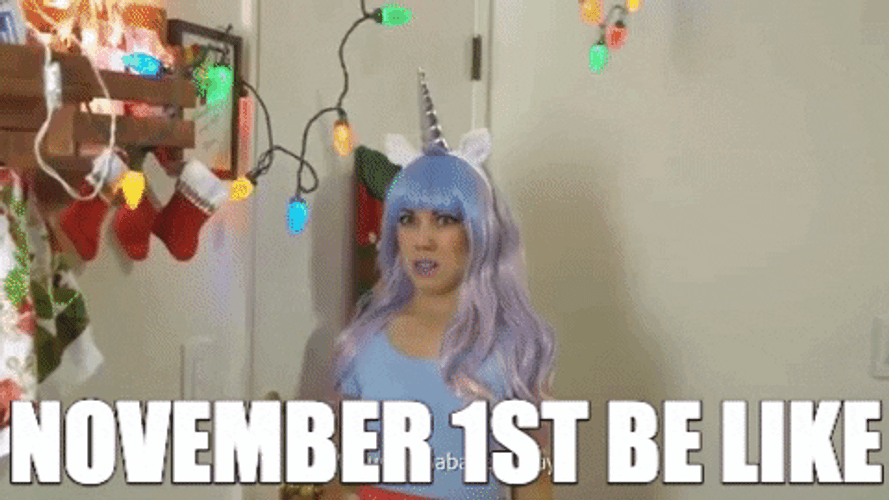 Happy November 1St Woman Decorating Christmas Tree GIF