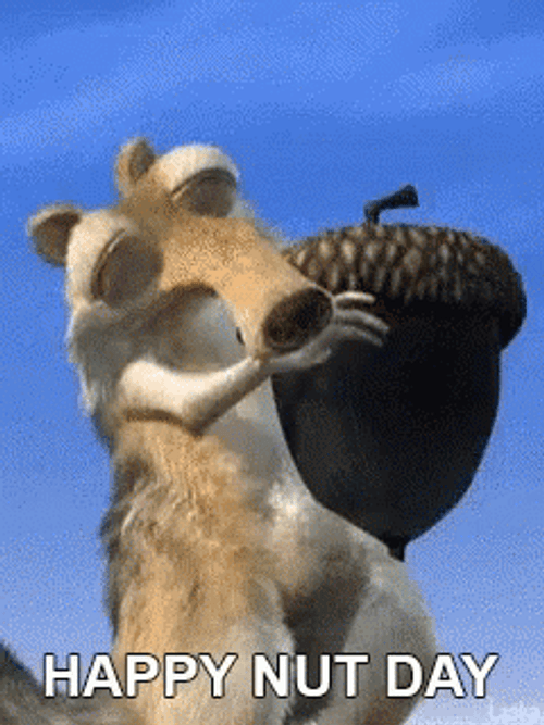 Happy Nut Day Ice Age Scrat GIF