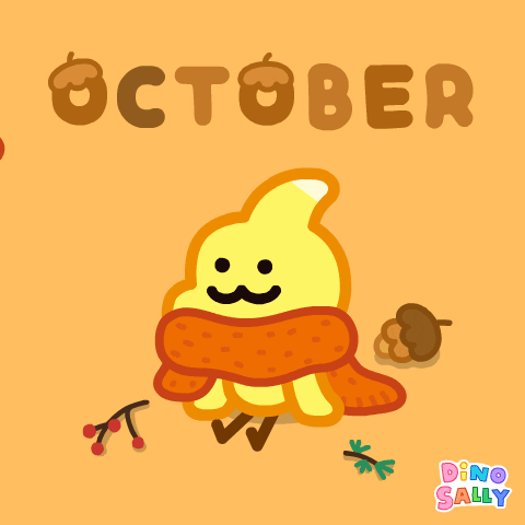 Happy October Dino Sally GIF