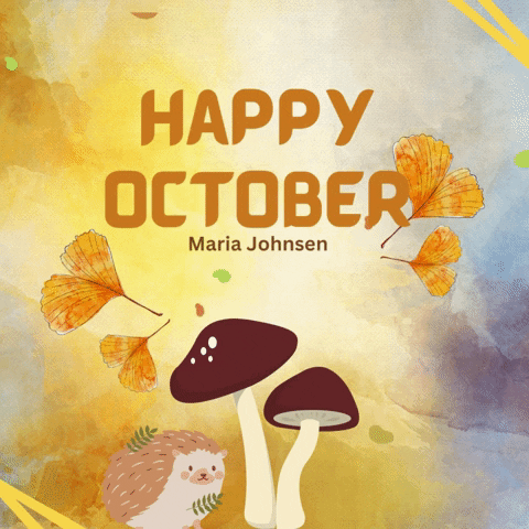 Happy October Mushroom GIF