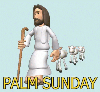 Happy Palm Sunday Jesus Sheep GIF