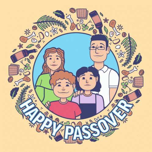 Happy Passover Jewish Family Abstain GIF
