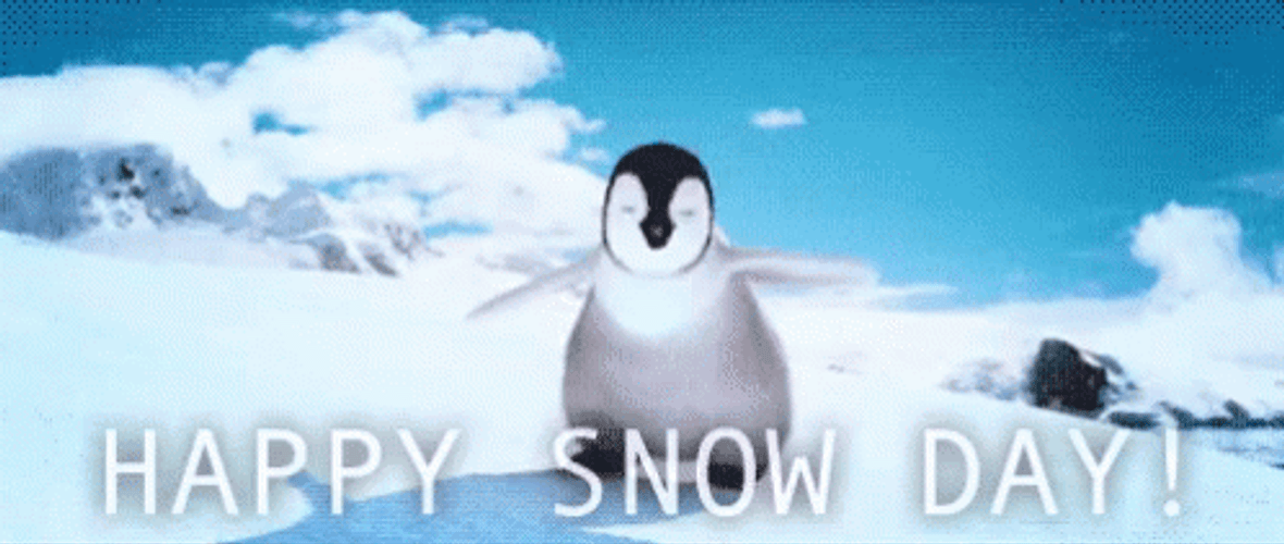 Happy Penguin Happy Snow Day GIF