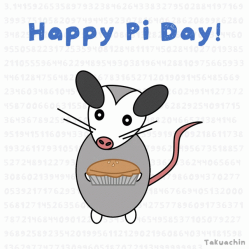 Happy Pi Day Takuache Holding Pie GIF