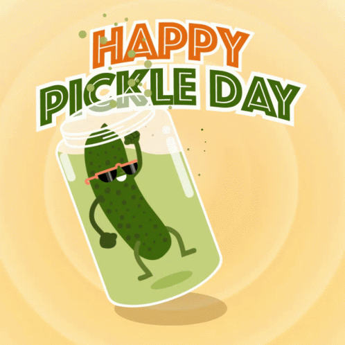 Happy Pickle Day Jar GIF