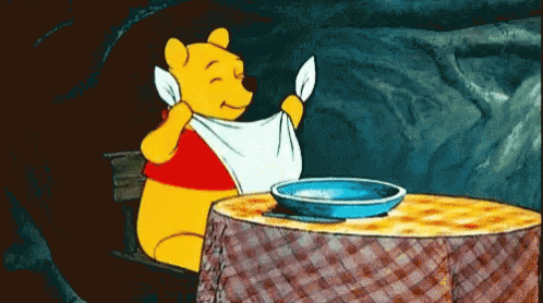 Happy Pooh Satisfied With Food GIF