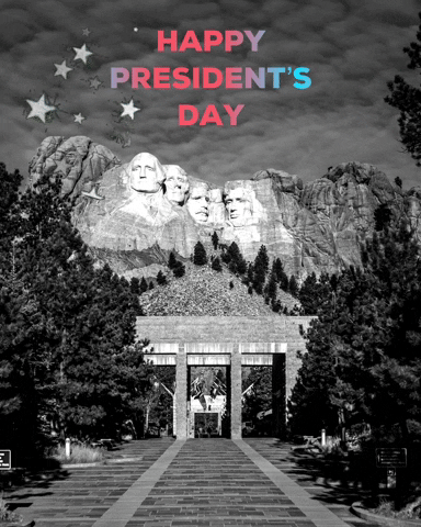 Happy Presidents Day Statue GIF