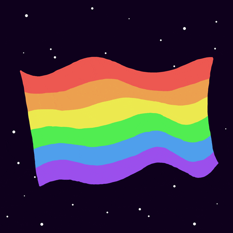 Happy Pride Month Flag Night Sky GIF