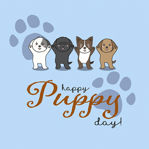Happy Puppy Day Greeting Card