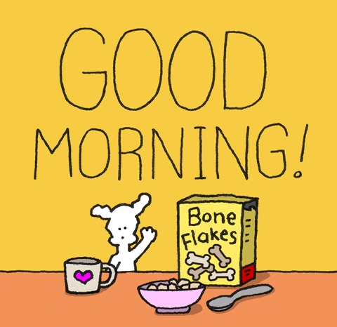 Happy Puppy Greeting Good Morning GIF