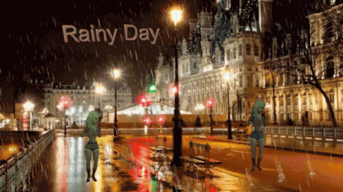 Happy Rainy Monday Street Dancing GIF