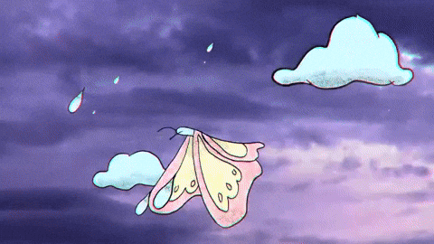 Happy Rainy Sunday Butterfly GIF