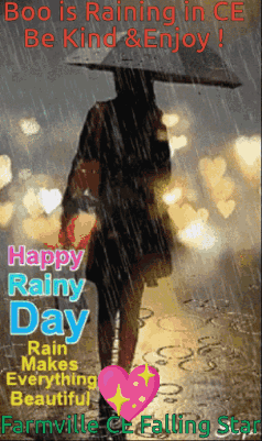 Happy Rainy Sunday Silhouette GIF