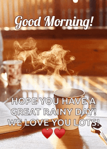 Happy Rainy Wednesday Coffee GIF