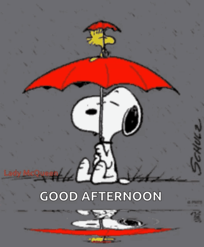Happy Rainy Wednesday Snoopy Umbrella GIF
