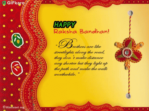 Happy Raksha Bandhan Card With Quote