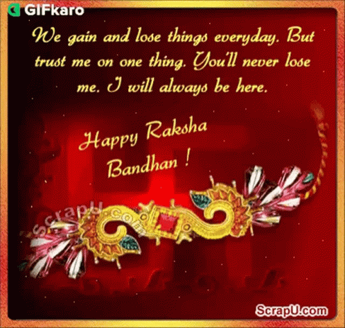 Happy Raksha Bandhan Greeting Card With Bracelet
