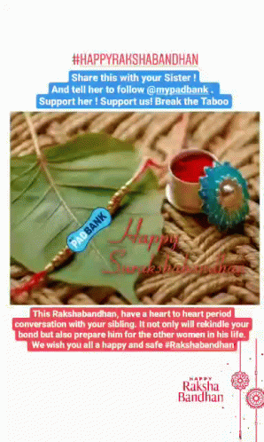 Happy Raksha Bandhan Poster With Bracelet