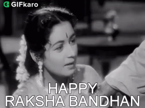 Happy Raksha Bandhan Woman Black and White Photo