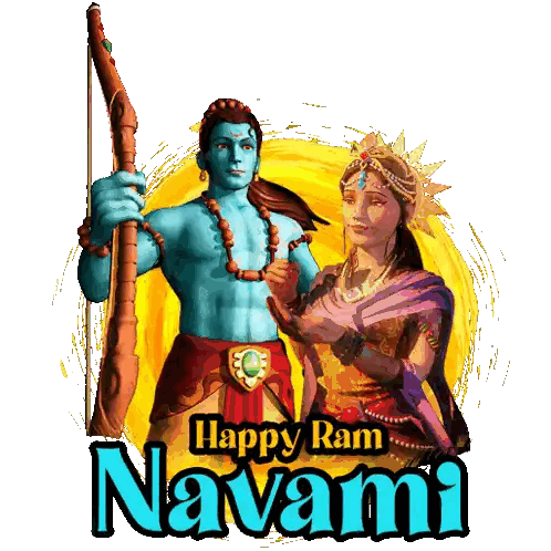Happy Ram Navami Man and Woman Poster