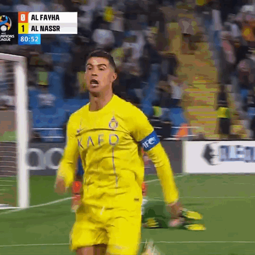 Happy Ronaldo Al Nassr Jumps And Gets Hugs GIF
