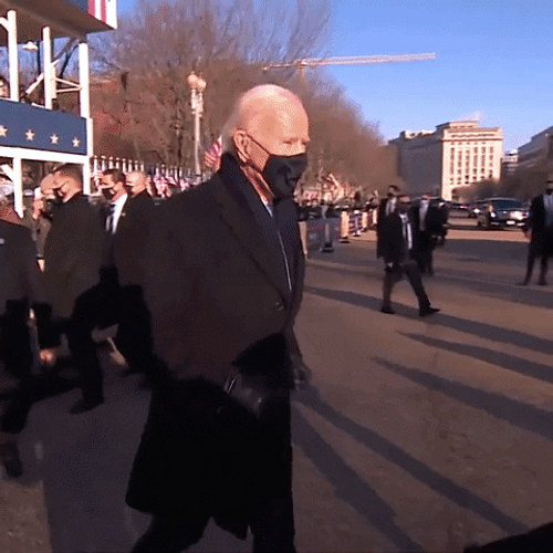 Happy Running Joe Biden GIF