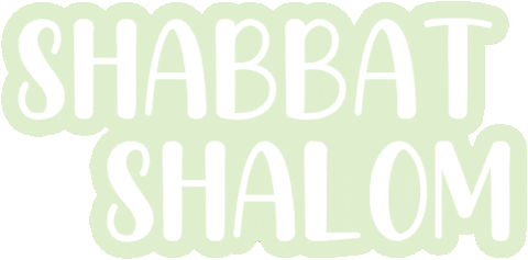 Happy Sabbath Shalom Colorful Text GIF